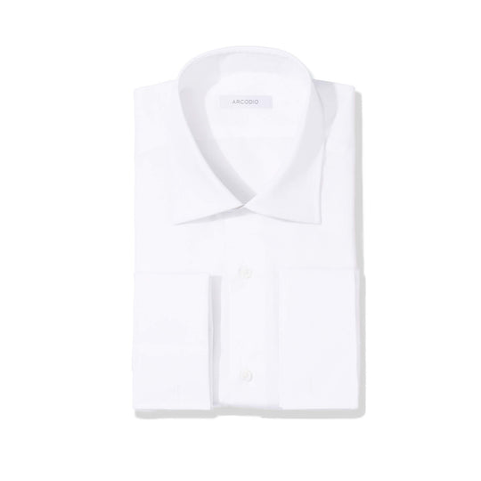 FIDELIO｜120番手双糸ステーブルブロード リンクルレジスタント フレンチカフス col.ホワイト