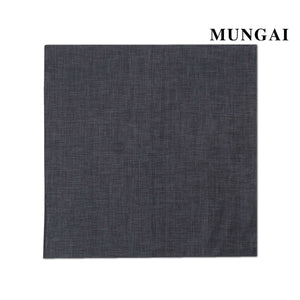 MUNGAI ハンドロールステッチ リネンポケットチーフ col.インディゴ