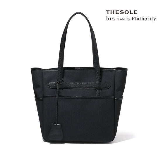 THE SOLE bis made by Flathority JOHN キャンバスレザー トートバッグ col.ブラック