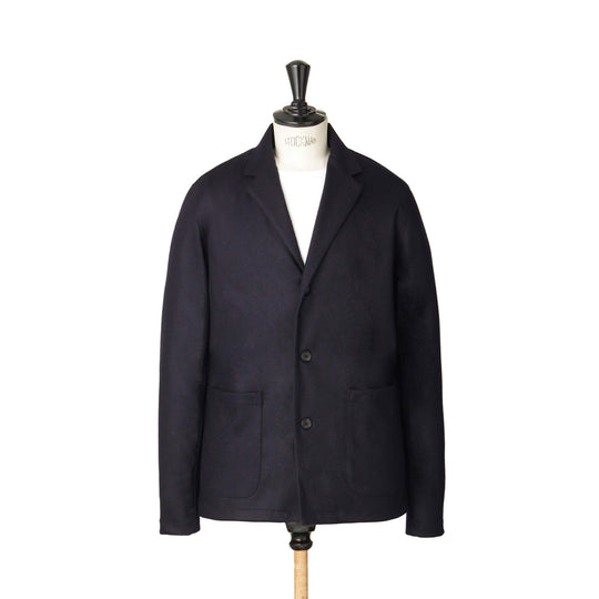 【美品】ARCODIO ヘンプコットン カットソージャケット ネイビー　Lサイズ 美品】ARCODIO ヘンプコットン カットソージャケット ネイビー L