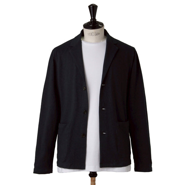 ヘンプコットン カットソージャケット col.ネイビー