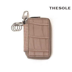 THE SOLE<br>クロコダイルスマートキーケース<br>カラー：トープ