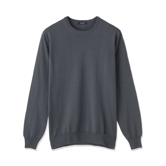 干場義雅氏 別注色 イタリア製メリノウールニット クルーネック col.グレー