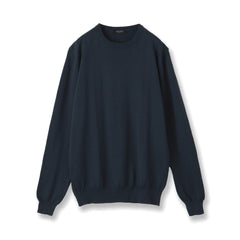 J6154 美品 アルコディオ イタリア製コットンニットポロ ブラック L POLO(ポロ) メランジニット ネイビー - ARCODIO（アルコディオ）