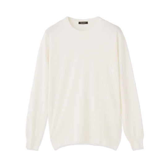 イタリア製メリノウールニット クルーネック col.オフホワイト
