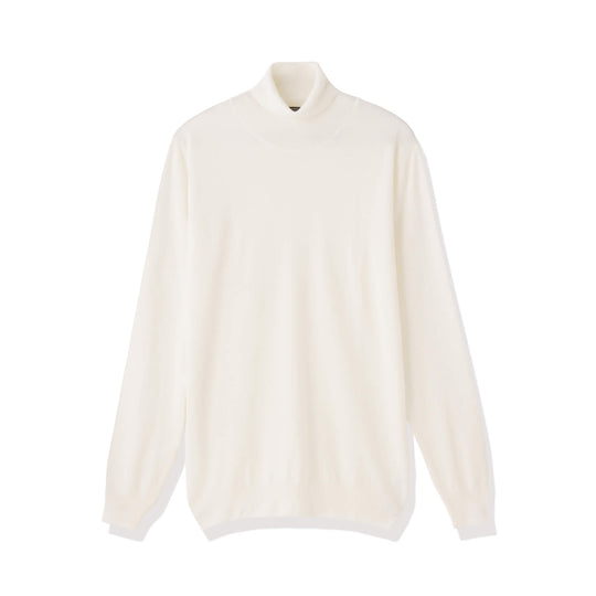 イタリア製メリノウールニット タートルネック col.オフホワイト