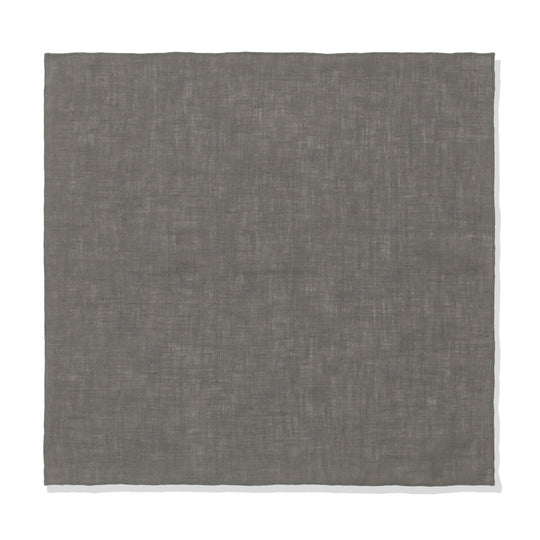 ハンドロールステッチ リネンポケットチーフ col.セージグレー