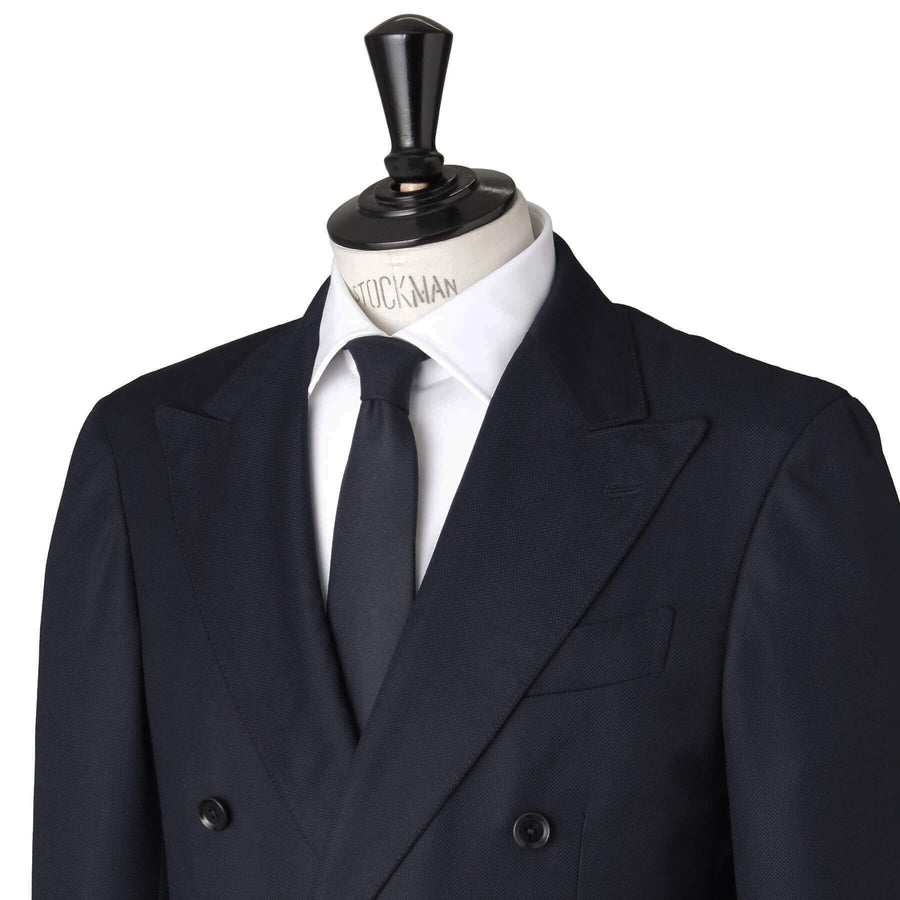 8/27(水)18時販売 Loro Piana Fabric Wool  ダブルジャケット Made by RING JACKET col.ネイビー