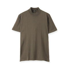 【新品未使用】ARCODIO イタリア製コットンニット 半袖ポロブラウン イタリア製コットンニット 半袖モックネック col.カーキ - ARCODIO