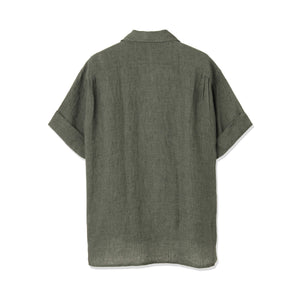 Lino Moderno バイオウォッシュリネン 半袖フラップポケットシャツ col