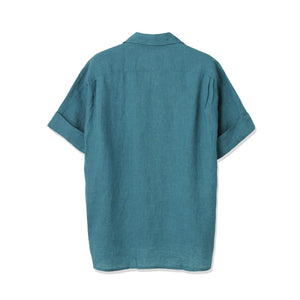 Lino Moderno バイオウォッシュリネン 半袖フラップポケットシャツ col