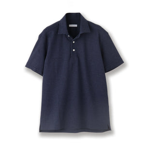 予約販売 鹿の子ジャージー 半袖ポロシャツ col.ネイビー