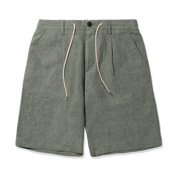 リネンショートパンツ col.カーキ