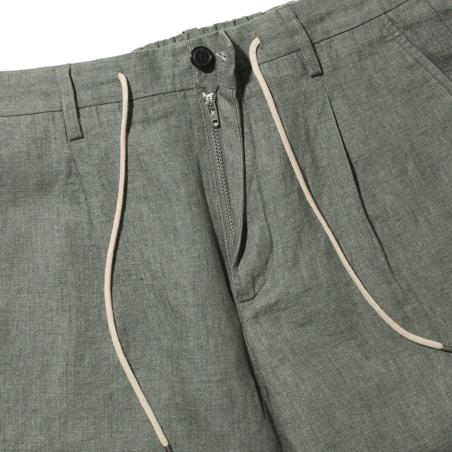 リネンショートパンツ col.カーキ