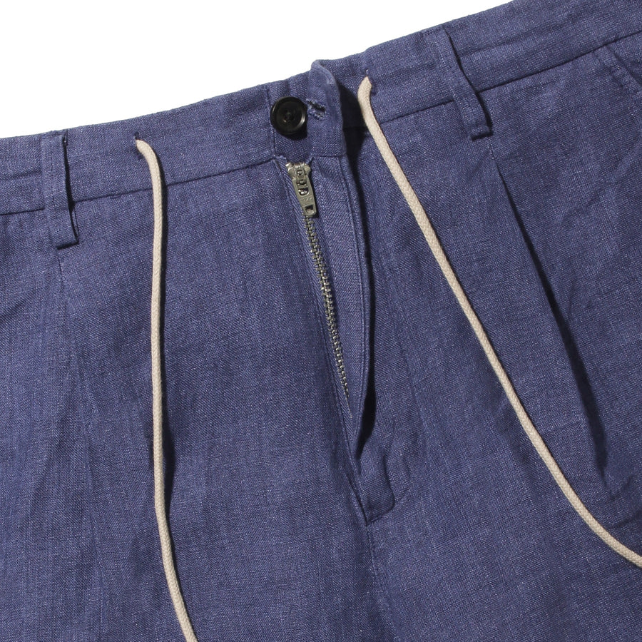 リネンショートパンツ col.ブルー