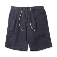 予約販売】リネンショートパンツ col.ネイビー（7月中旬～下旬頃発送