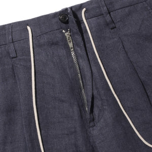 予約販売】リネンショートパンツ col.ネイビー（7月中旬～下旬頃発送
