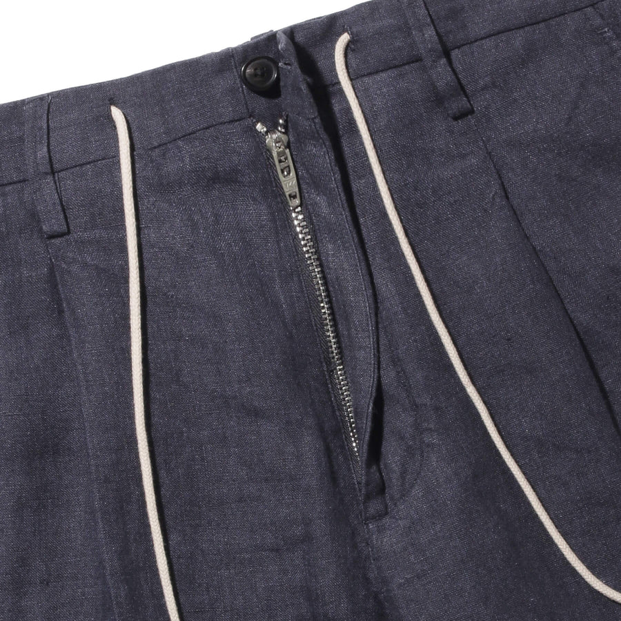 リネンショートパンツ col.ネイビー