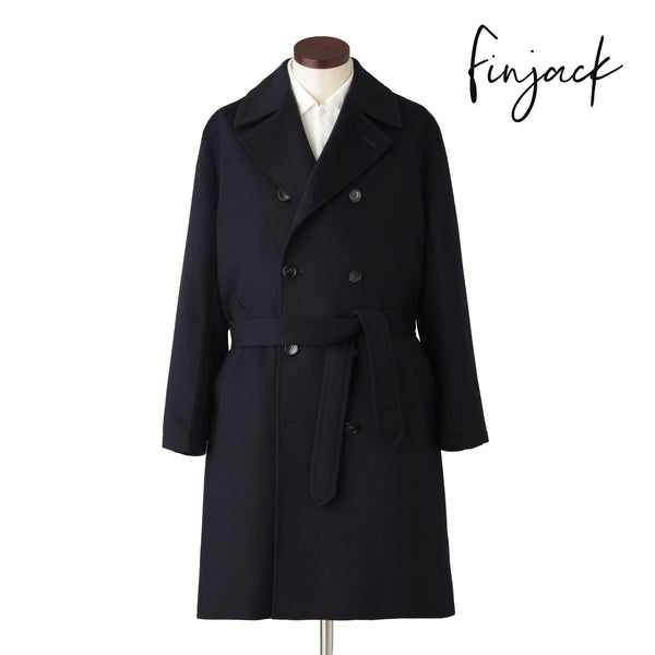Finjack カシミヤダブル チェスターコート col.ネイビー