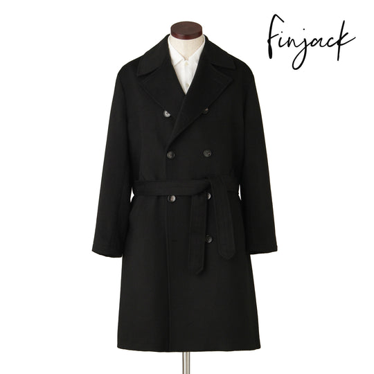 Finjack カシミヤダブル チェスターコート col.ブラック