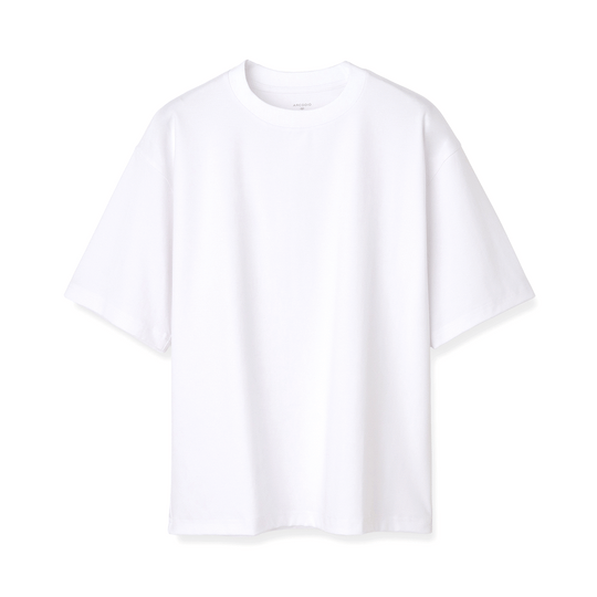 7oz コンパクトヤーンストレッチジャージー オーバーサイズTシャツ col.ホワイト