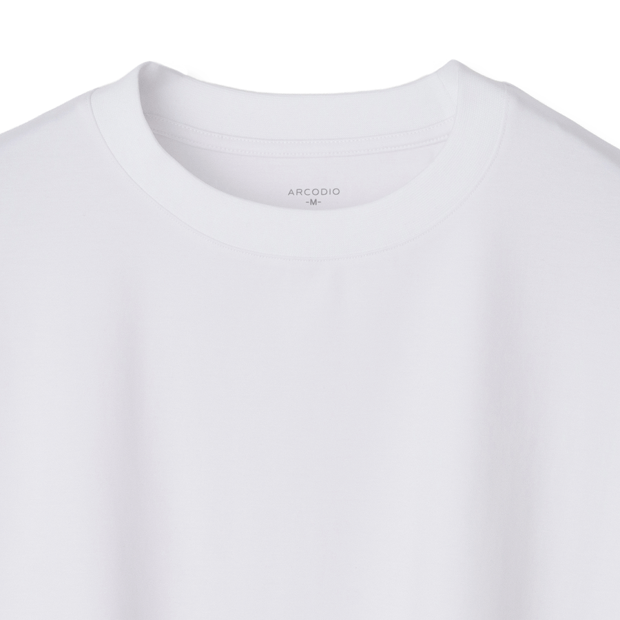 7oz コンパクトヤーンストレッチジャージー ビッグシルエットTシャツ col.ホワイト