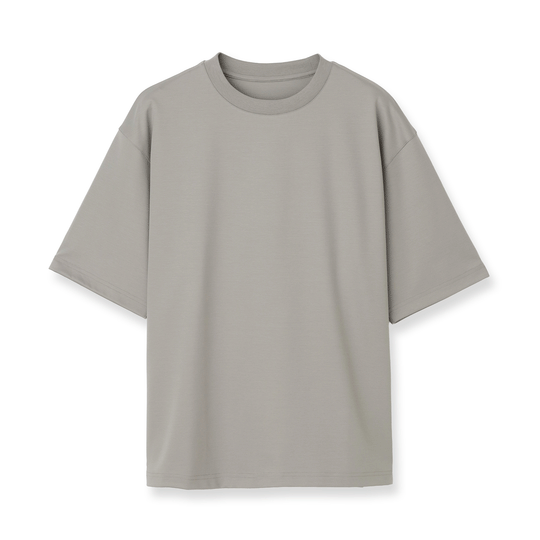 7oz コンパクトヤーンストレッチジャージー ビッグシルエットTシャツ col.グレー