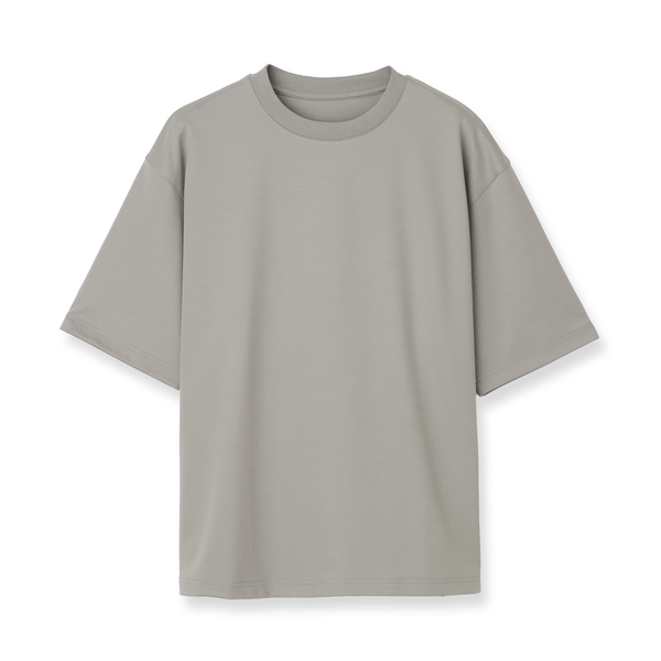 7oz コンパクトヤーンストレッチジャージー ビッグシルエットTシャツ col.グレー