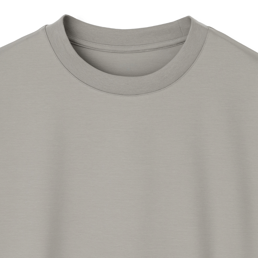 7oz コンパクトヤーンストレッチジャージー ビッグシルエットTシャツ col.グレー