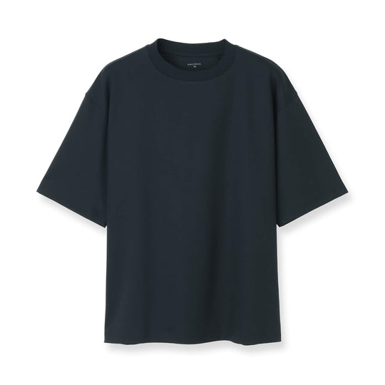 7oz コンパクトヤーンストレッチジャージー ビッグシルエットTシャツ col.ネイビー