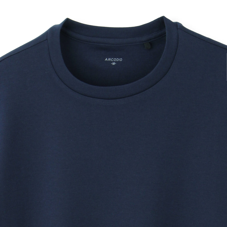 スーピマコットンジャージー Tシャツ col.ネイビー