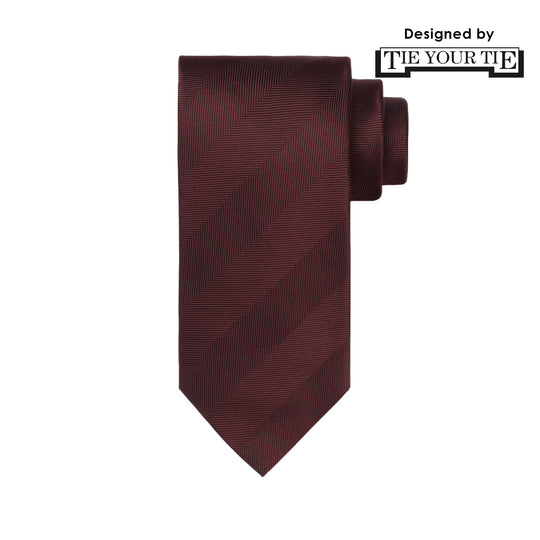 TIE YOUR TIE監修 ハンドメイドネクタイ col.ボルドー