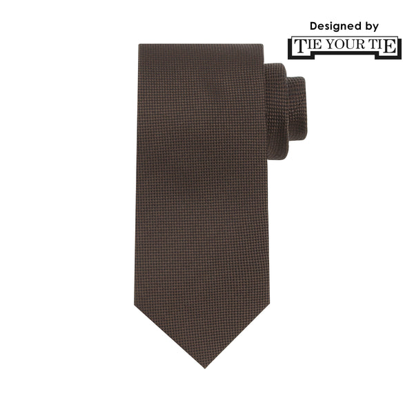 8月コレクション TIE YOUR TIE監修 ハンドメイドネクタイ col.ブラウン
