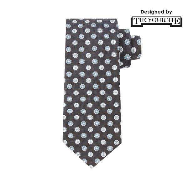 TIE YOUR TIE監修 ハンドメイドネクタイ  col.ネイビーブラウン×ブルー