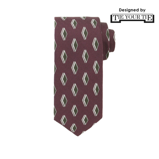 TIE YOUR TIE監修 ハンドメイドネクタイ col.パープルｘグレー