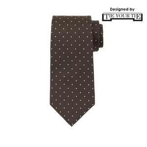8月コレクション TIE YOUR TIE監修 ハンドメイドネクタイ col.ブラウン