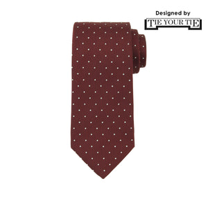 8月コレクション TIE YOUR TIE監修 ハンドメイドネクタイ col.ボルドー