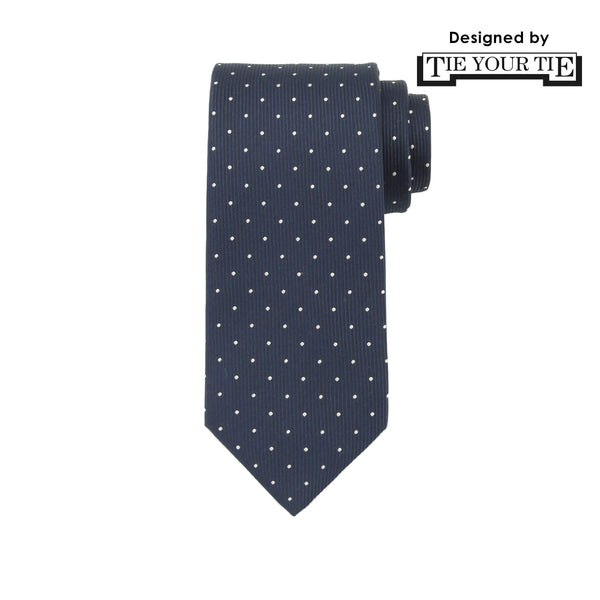8月コレクション TIE YOUR TIE監修 ハンドメイドネクタイ col.ネイビー