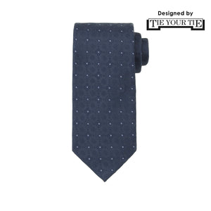 8月コレクション TIE YOUR TIE監修 ハンドメイドネクタイ col.ネイビー