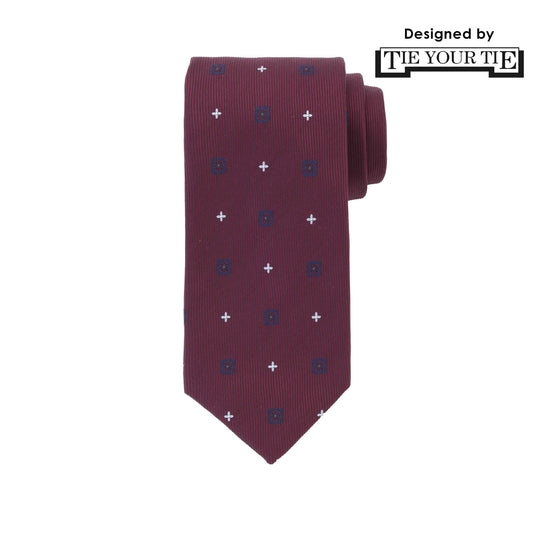 TIE YOUR TIE監修 ハンドメイドネクタイ col.ボルドー