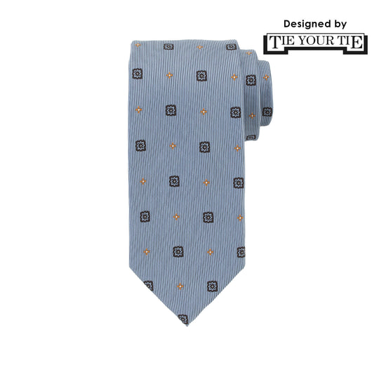 TIE YOUR TIE監修 ハンドメイドネクタイ col.サックス