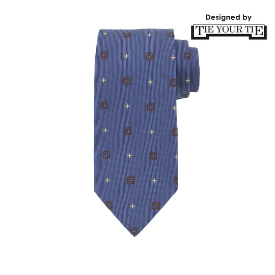 TIE YOUR TIE監修 ハンドメイドネクタイ col.ブルー