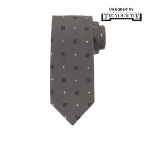 TIE YOUR TIE監修 ハンドメイドネクタイ col.グレー