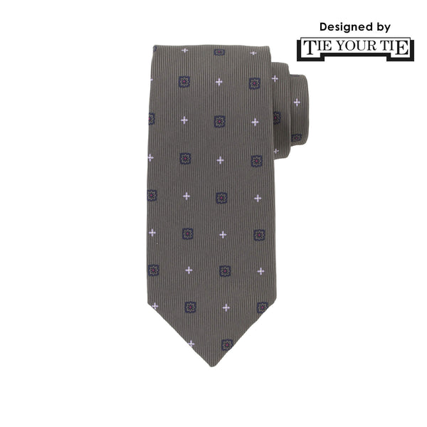 TIE YOUR TIE監修 ハンドメイドネクタイ col.グレー