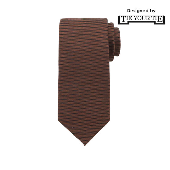 10月コレクション TIE YOUR TIE監修 ハンドメイドネクタイ col.ブラウン