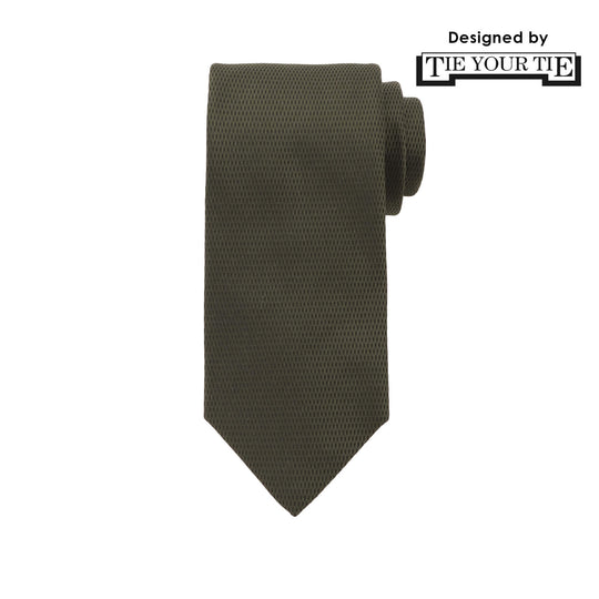 10月コレクション TIE YOUR TIE監修 ハンドメイドネクタイ col.オリーブ