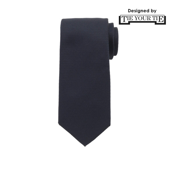 10月コレクション TIE YOUR TIE監修 ハンドメイドネクタイ col.ネイビー