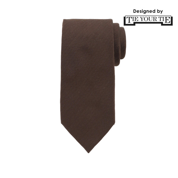 12月コレクション TIE YOUR TIE監修 ハンドメイドネクタイ col.ブラウン