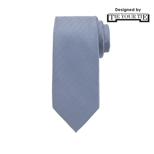 12月コレクション TIE YOUR TIE監修 ハンドメイドネクタイ col.サックス