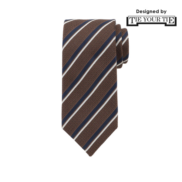 12月コレクション TIE YOUR TIE監修 ハンドメイドネクタイ col.ブラウン